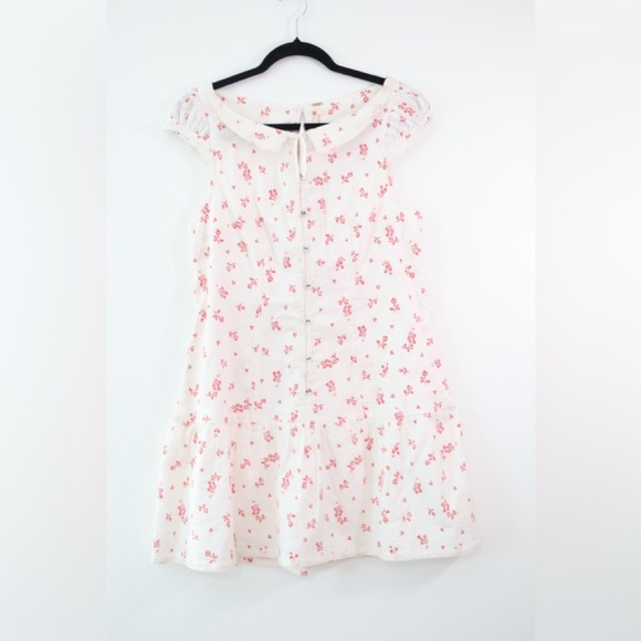NWT Free People Beasley mini dress Ivory combo small pink flowers SZ Small - Picture 5 of 10